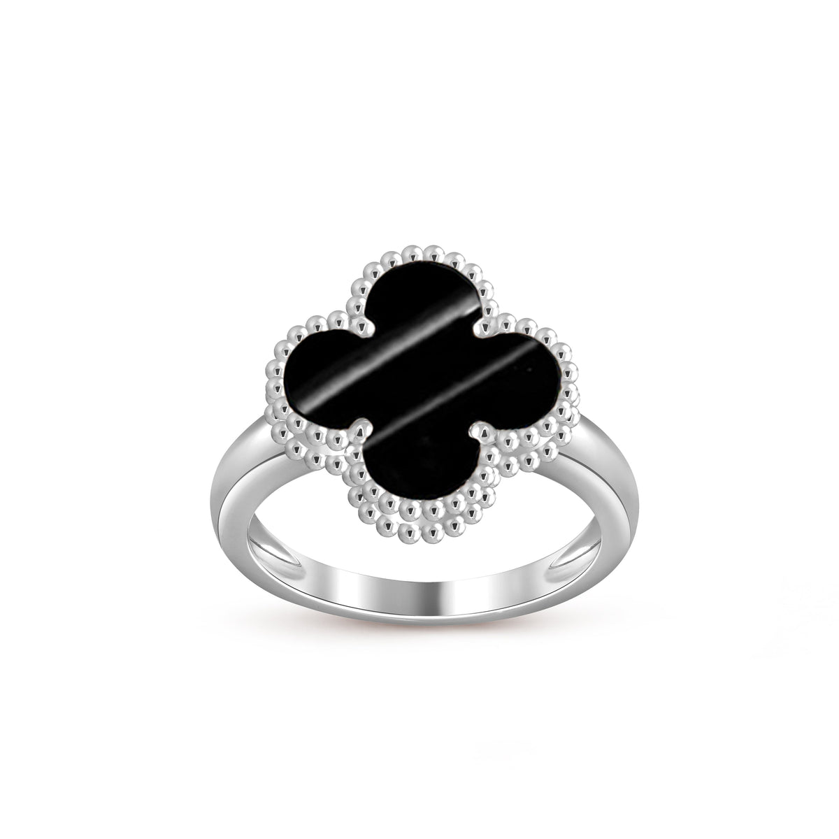 [Azure Tears]LUCKY CLOVER VINTAGE WHITE GOLD RING COLLECTION