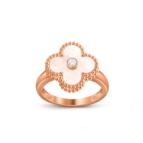 [Azure Tears]GLÜCKKLEE RINGKOLLEKTION AUS ROSÉGOLD MIT DIAMANTENAKZENTEN