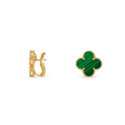 [Azure Tears]15MM CLOVER FLOWER STUD EARRINGS GOLD COLLECTION