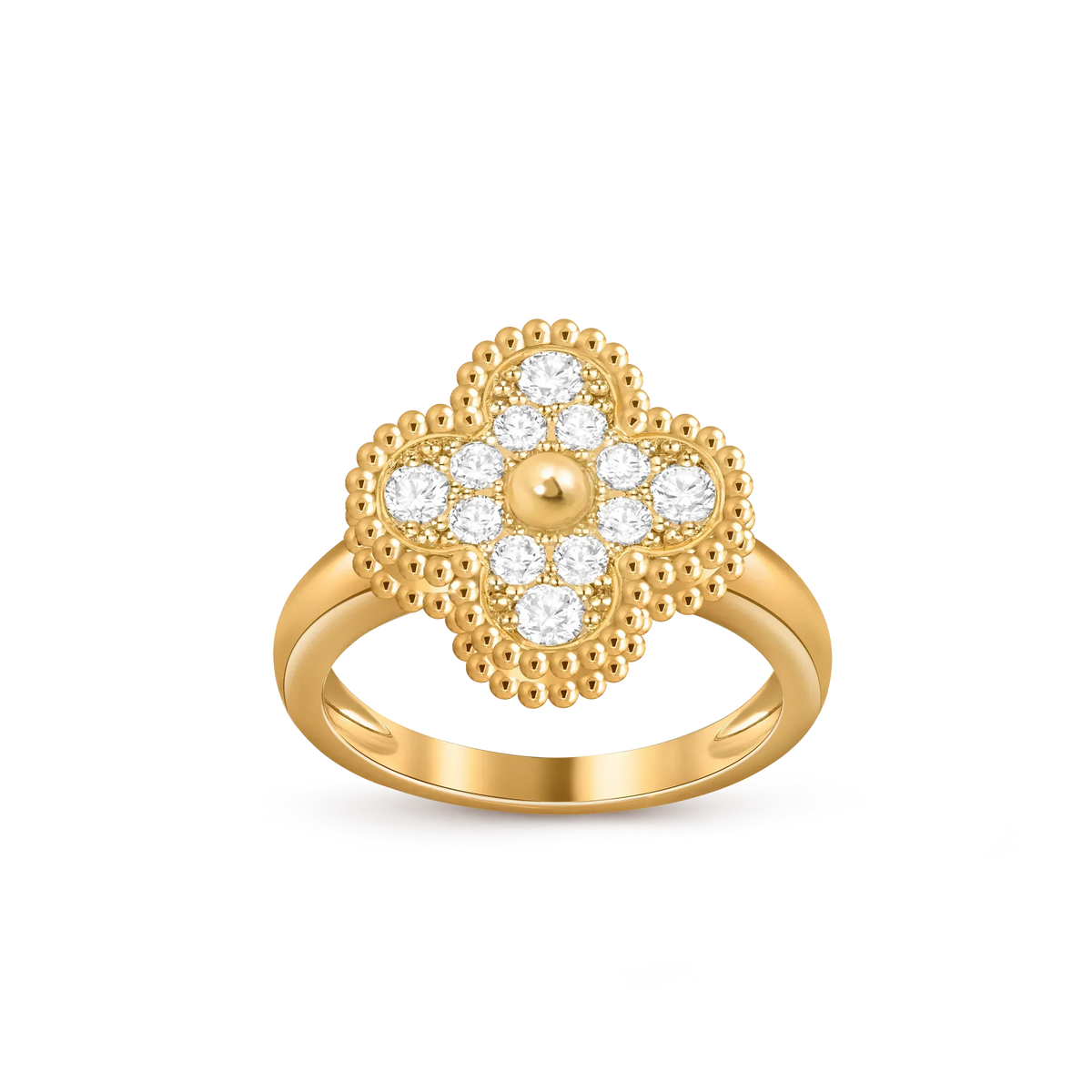 [Azure Tears]LUCKY CLOVER VINTAGE GOLD RING KOLLEKTION