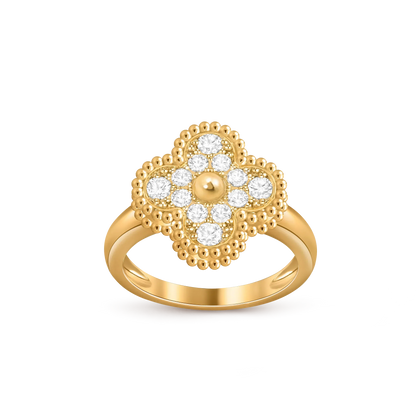[Azure Tears]LUCKY CLOVER VINTAGE GOLD RING KOLLEKTION