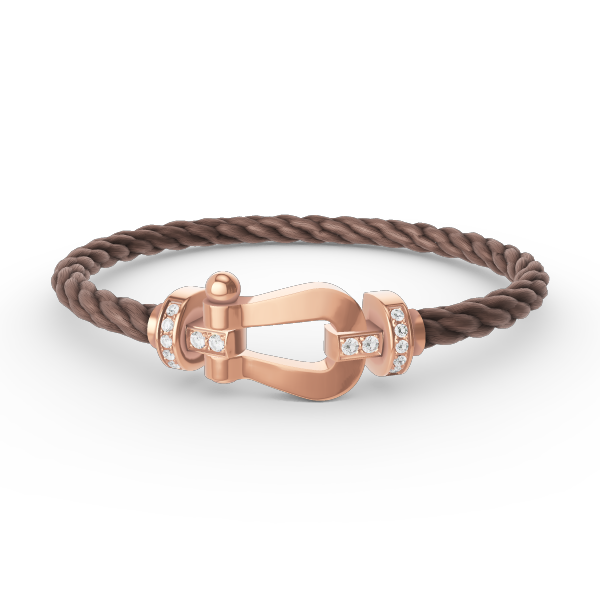 [Azure Tears]FORCE LARGE HORSESHOE HALBER DIAMANT ARMREIF - ROSÉGOLD