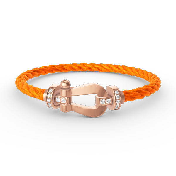 [Azure Tears]FORCE LARGE HORSESHOE HALBER DIAMANT ARMREIF - ROSÉGOLD