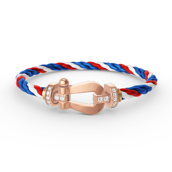 [Azure Tears]FORCE LARGE HORSESHOE HALBER DIAMANT ARMREIF - ROSÉGOLD