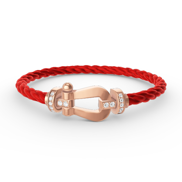 [Azure Tears]FORCE LARGE HORSESHOE HALBER DIAMANT ARMREIF - ROSÉGOLD