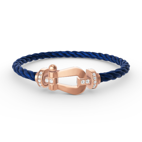 [Azure Tears]FORCE LARGE HORSESHOE HALBER DIAMANT ARMREIF - ROSÉGOLD