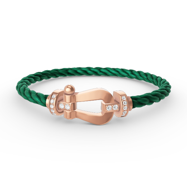[Azure Tears]FORCE LARGE HORSESHOE HALBER DIAMANT ARMREIF - ROSÉGOLD