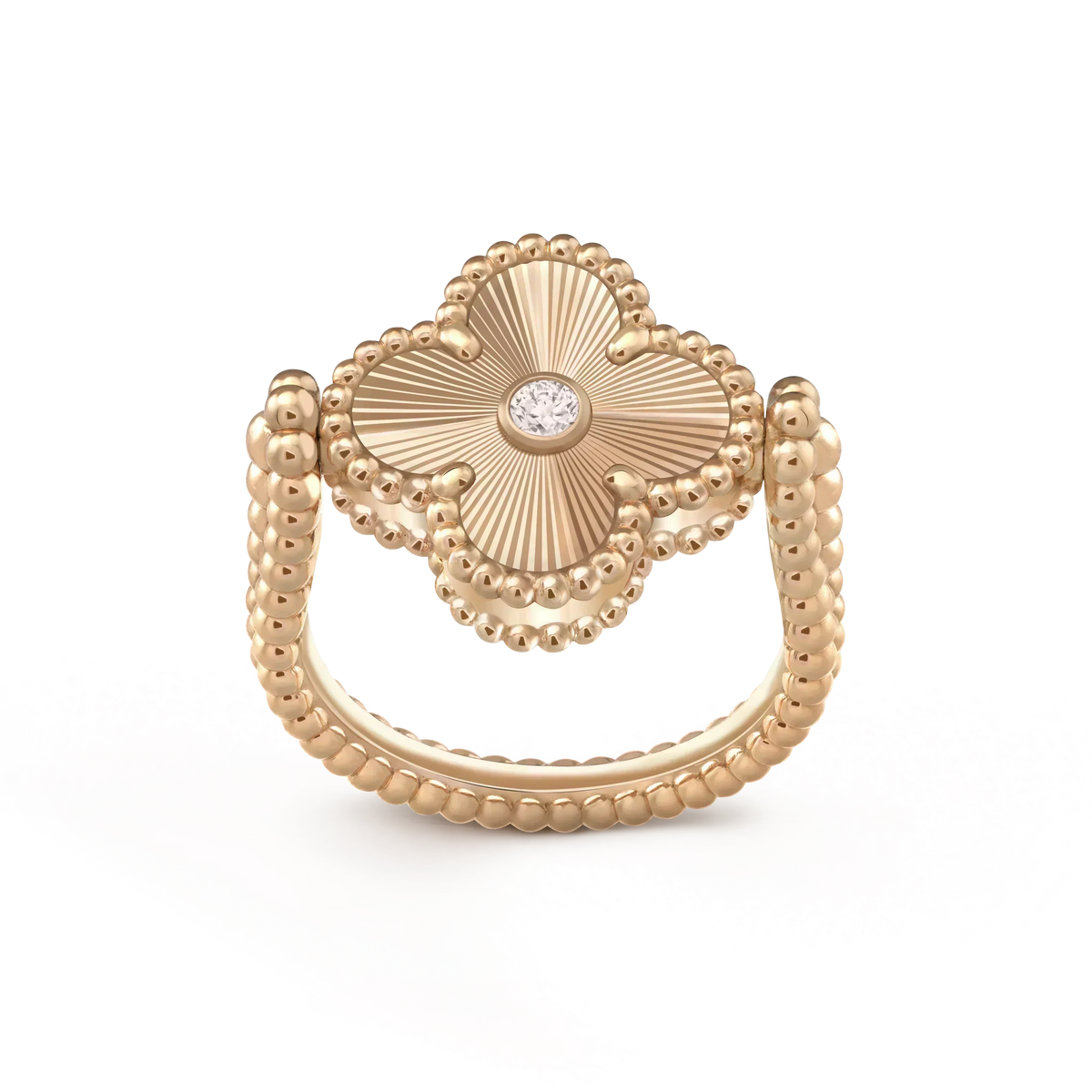 [Azure Tears]LUCKY CLOVER GOLD WENDEBARER RING