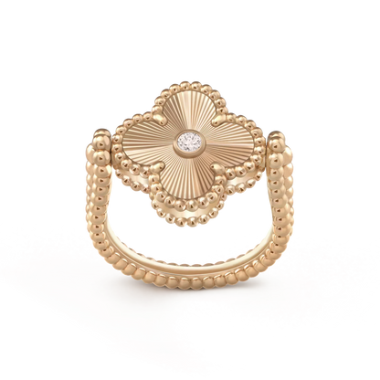 [Azure Tears]LUCKY CLOVER GOLD WENDEBARER RING