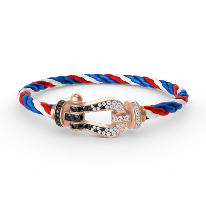 ```json
[
  {
    "Azure Tears": "[Azure Tears]FORCE LARGE HORSESHOE BLACK & WHITE DIAMOND BRACELET - ROSE GOLD"
  }
]
```
