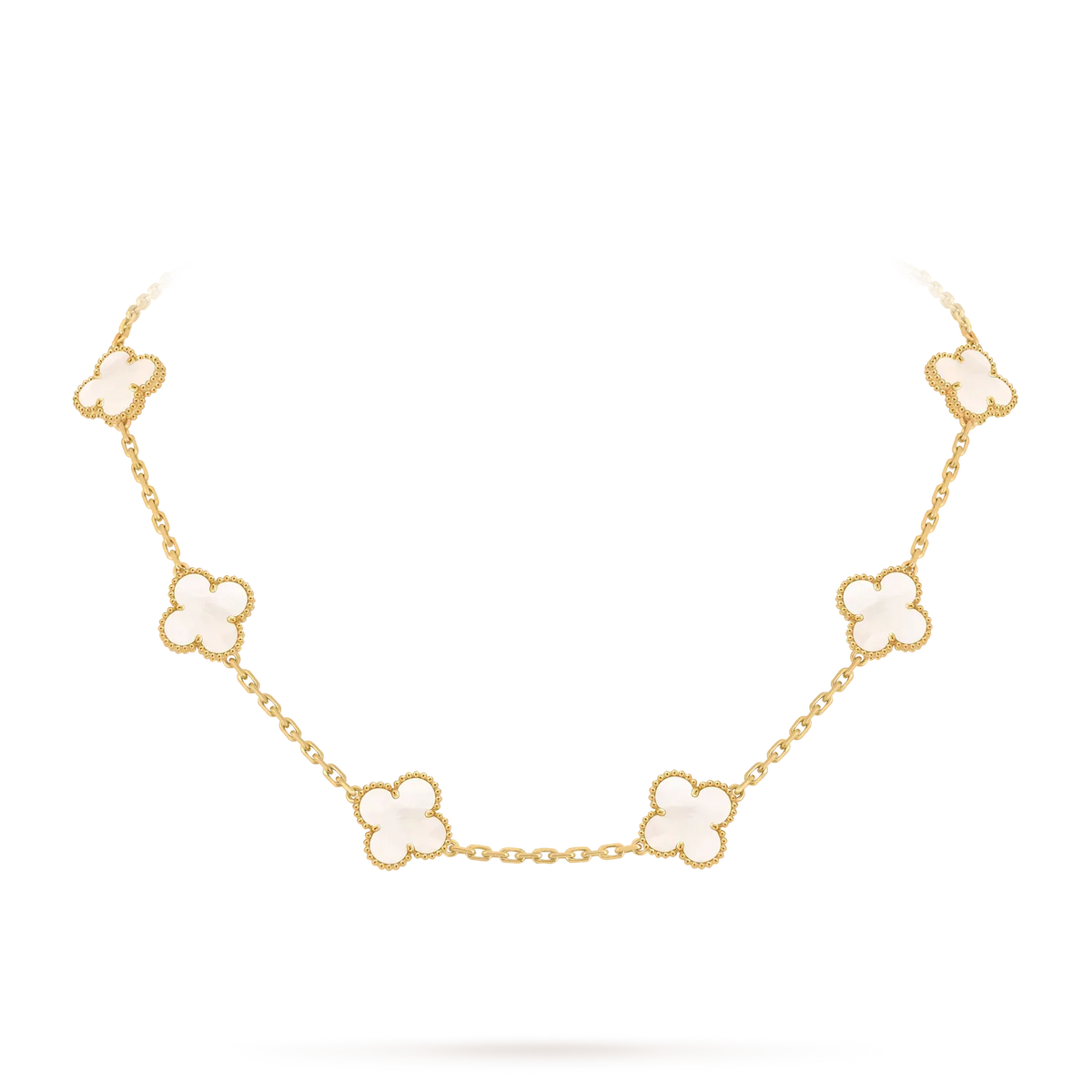 [Azure Tears]KLASSISCHES GLÜCKLICHES 10-BLATT-KLEE-HALSKETTE GOLD KOLLEKTION