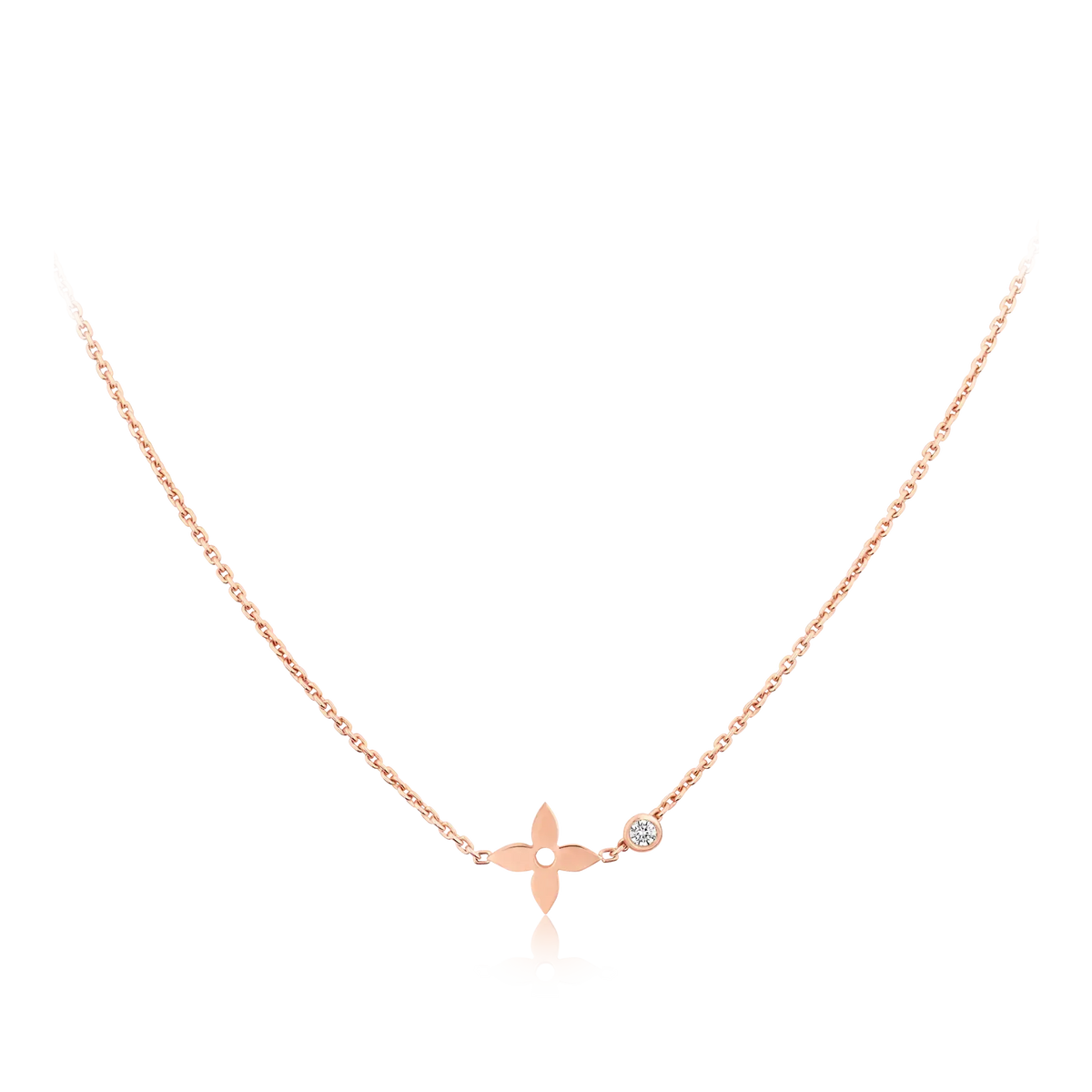 [Azure Tears]BLOSSOM ANHÄNGER ROSÉGOLD UND DIAMANT