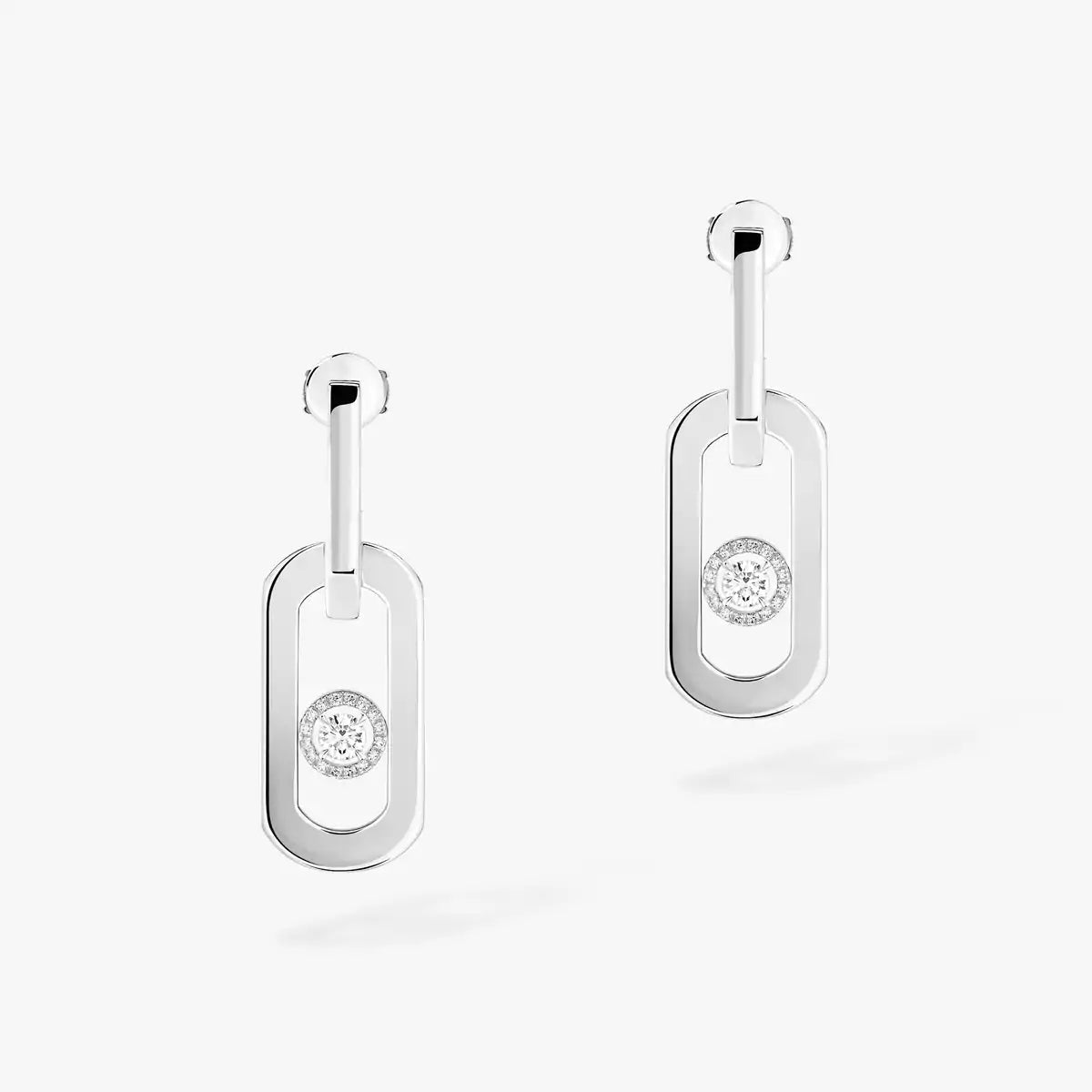 [Azure Tears]SO MOVE XL DIAMOND PENDANT EARRINGS