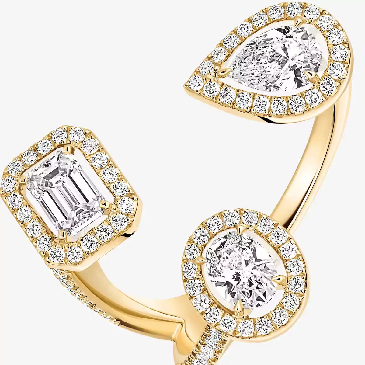 [Azure Tears]MY TWIN TRILOGY OPEN PAVÉ RING