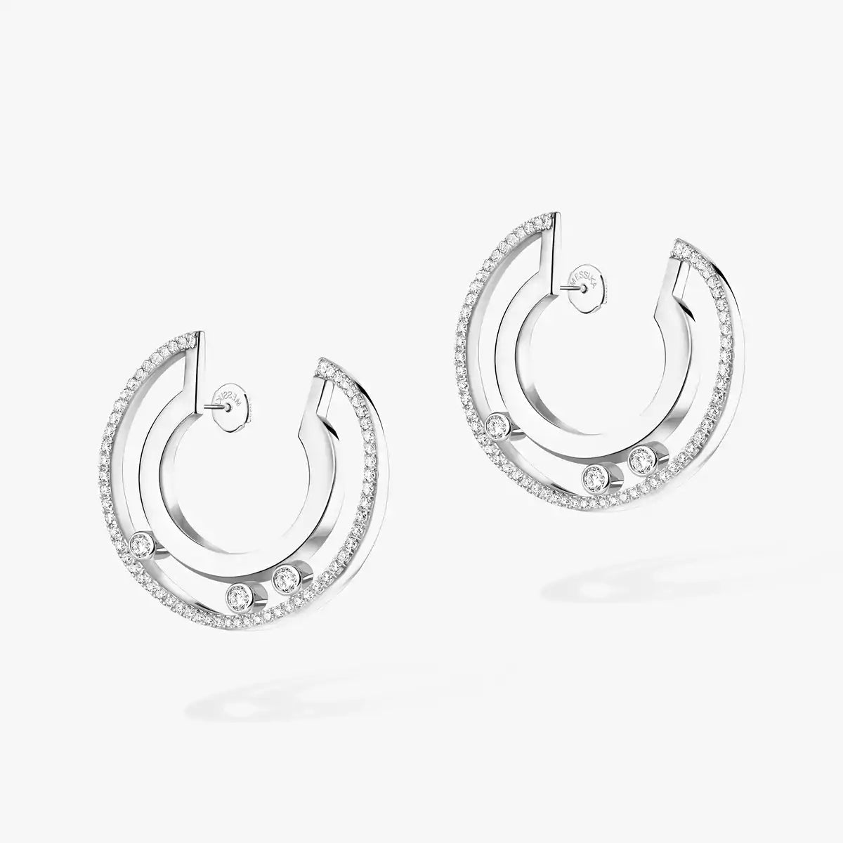 [Azure Tears]MOVE ROMANE SMALL DIAMOND HOOP EARRINGS