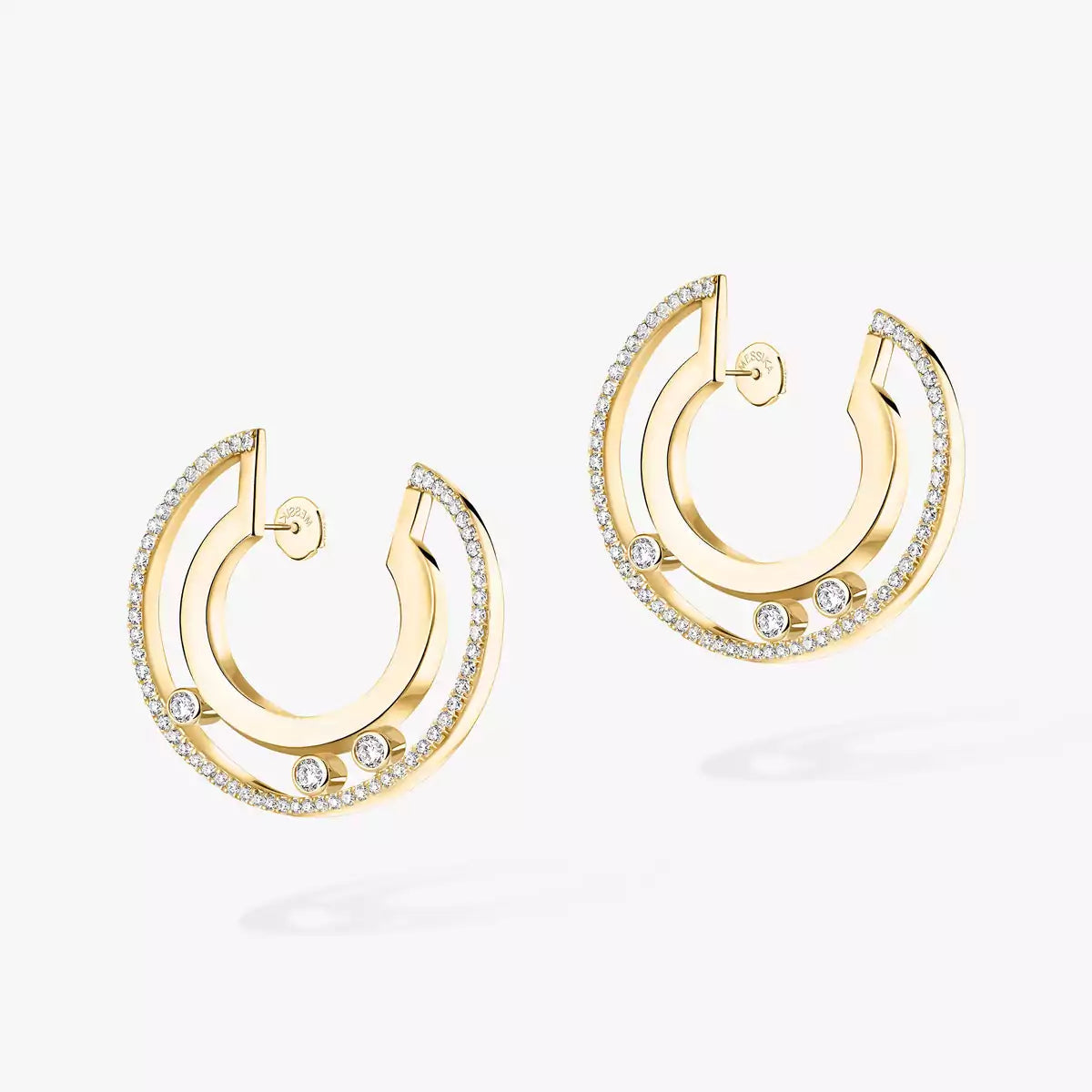 [Azure Tears]MOVE ROMANE SMALL DIAMOND HOOP EARRINGS