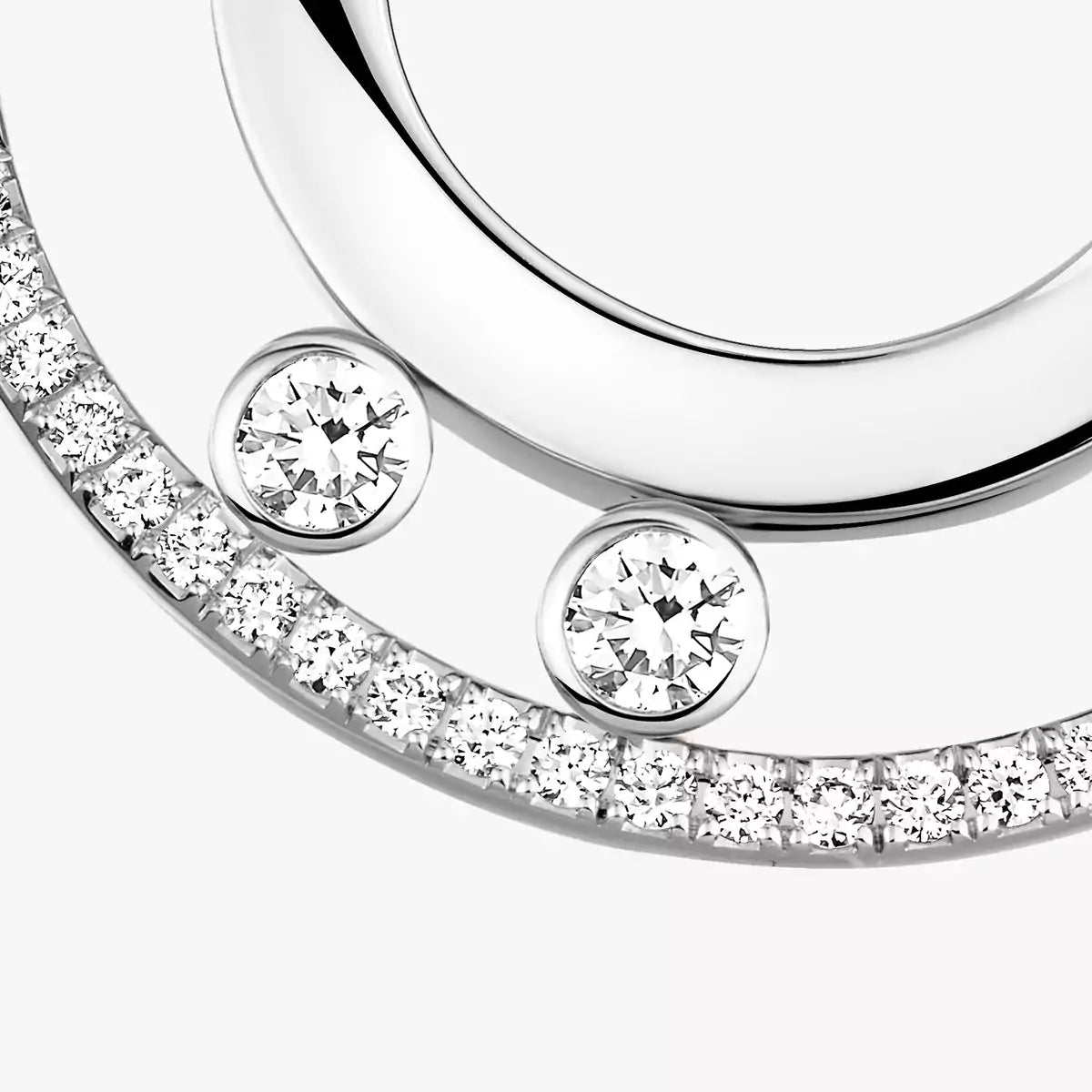 [Azure Tears]MOVE ROMANE SMALL DIAMOND HOOP EARRINGS