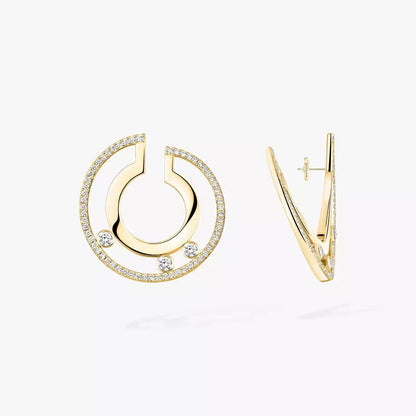 [Azure Tears]MOVE ROMANE SMALL DIAMOND HOOP EARRINGS