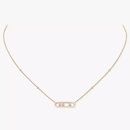 [Azure Tears]MOVE PAVÉ PENDANT 4 MOVING DIAMONDS HALSKETTE