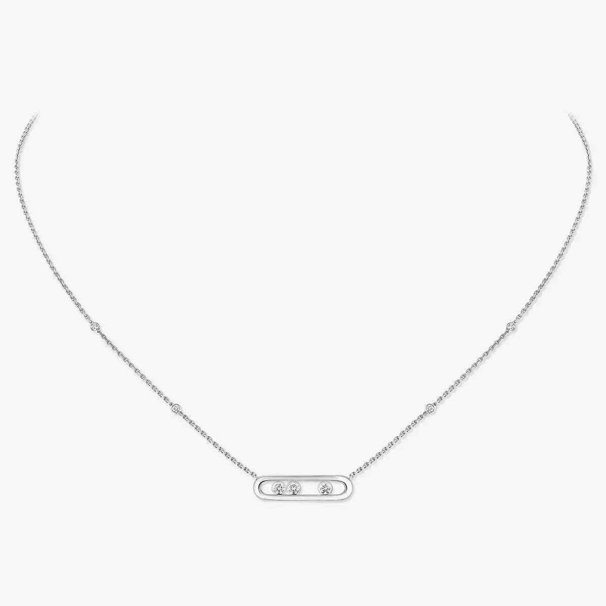 [Azure Tears]MOVE PAVÉ PENDANT 4 MOVING DIAMONDS HALSKETTE
