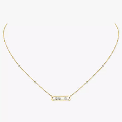 [Azure Tears]MOVE PAVÉ PENDANT 4 MOVING DIAMONDS HALSKETTE