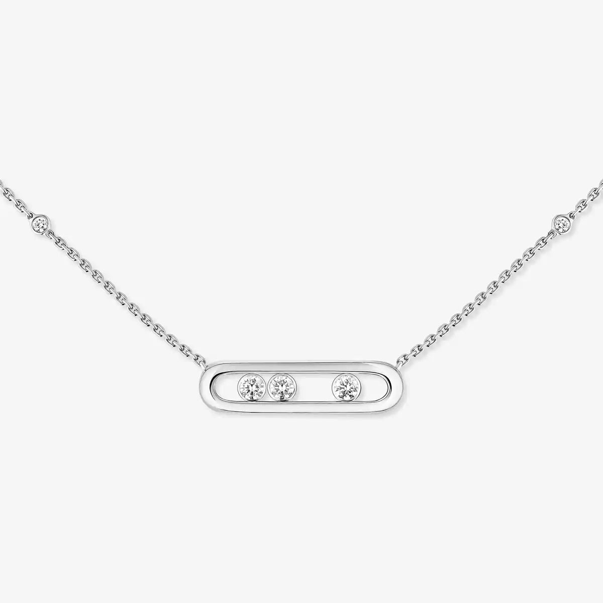 [Azure Tears]MOVE PAVÉ PENDANT 4 MOVING DIAMONDS HALSKETTE