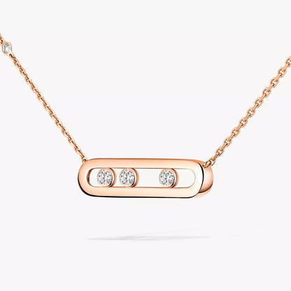 [Azure Tears]MOVE PAVÉ PENDANT 4 MOVING DIAMONDS HALSKETTE