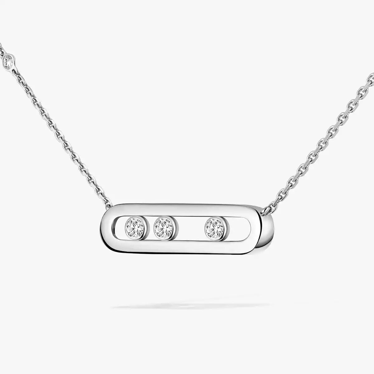 [Azure Tears]MOVE PAVÉ PENDANT 4 MOVING DIAMONDS HALSKETTE