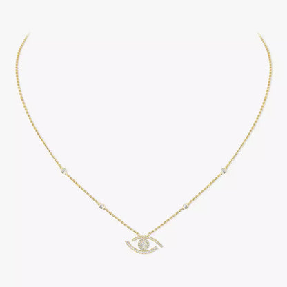 [Azure Tears]PAVÉ DIAMOND LUCKY EYE NECKLACE