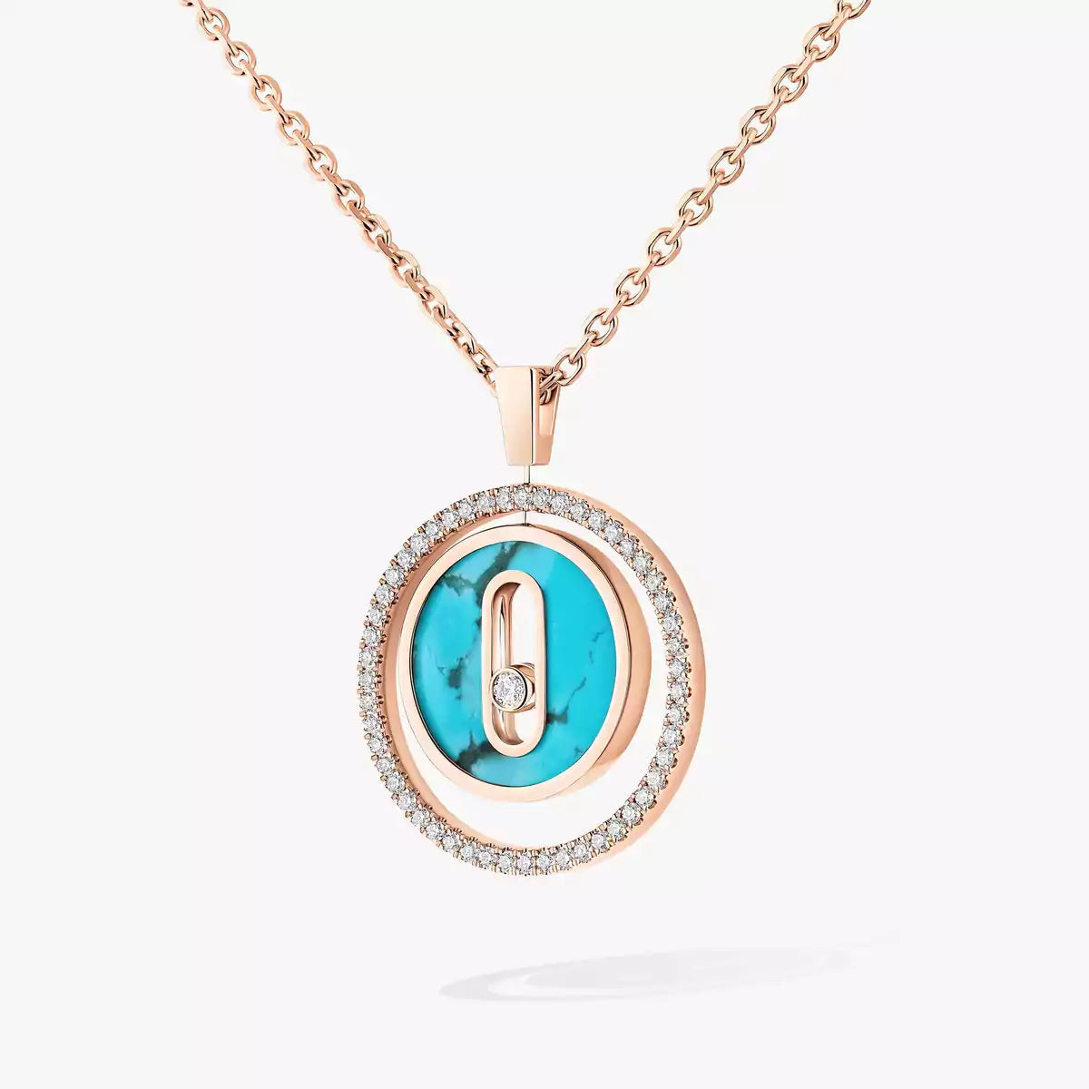 [Azure Tears]LUCKY MOVE DIAMOND NECKLACE