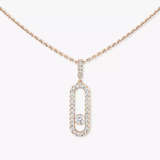 [Azure Tears]MOVE UNO FULL PAVÉ DIAMOND NECKLACE