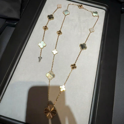 [Azure Tears] ABNEHMBARER STATEMENT-SCHMUCKSETS MIT 15 KLEEBÄTTERN - GRAUES PERLMUTT & LASER