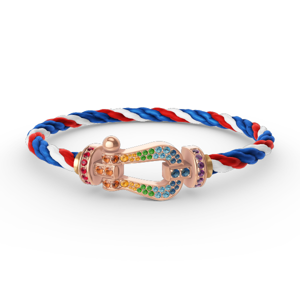 [Azure Tears]FORCE LARGE HUFEISEN FARBENE DIAMANTEN ARMREIF – ROSEGOLD