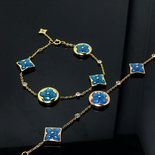 [Azure Tears]STERN UND SONNE 4 MOTIV BLAUES ARMBAND