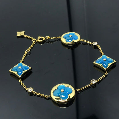 [Azure Tears]STERN UND SONNE 4 MOTIV BLAUES ARMBAND