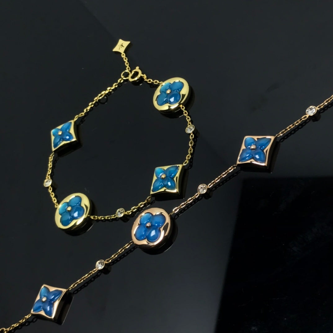 [Azure Tears]STERN UND SONNE 4 MOTIV BLAUES ARMBAND