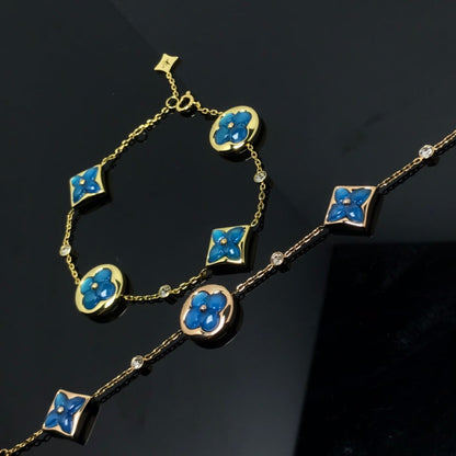 [Azure Tears]STERN UND SONNE 4 MOTIV BLAUES ARMBAND