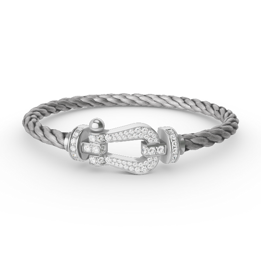 [Azure Tears]FORCE LARGE HORSESHOE FULL DIAMOND ARMREIF - WEISSGOLD